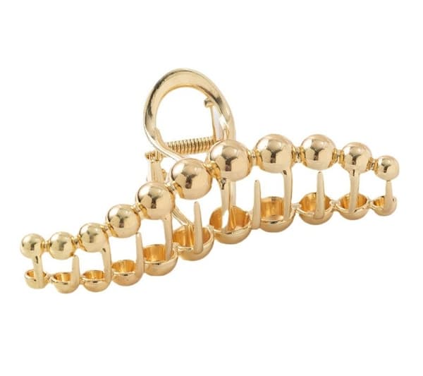 Stor Hårklämma Hårspänne Hårsmycke Håraccessoar i Guld Färg