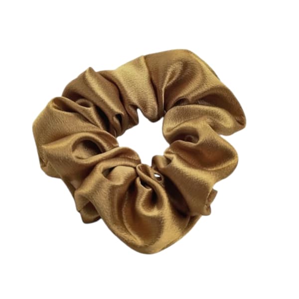 Hårbånd - Scrunchie - Satin - 9 cm - Flere farvevalg