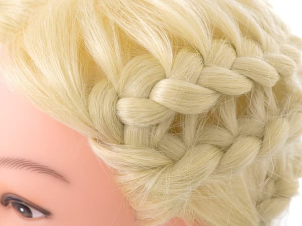 Frisørtræningshoved til naturligt blond hår