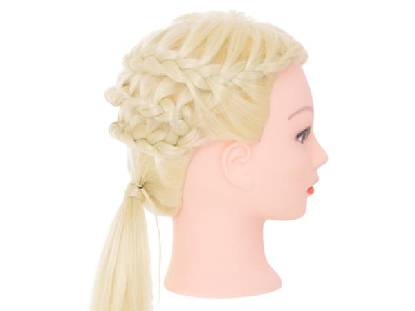 Frisørtræningshoved til naturligt blond hår