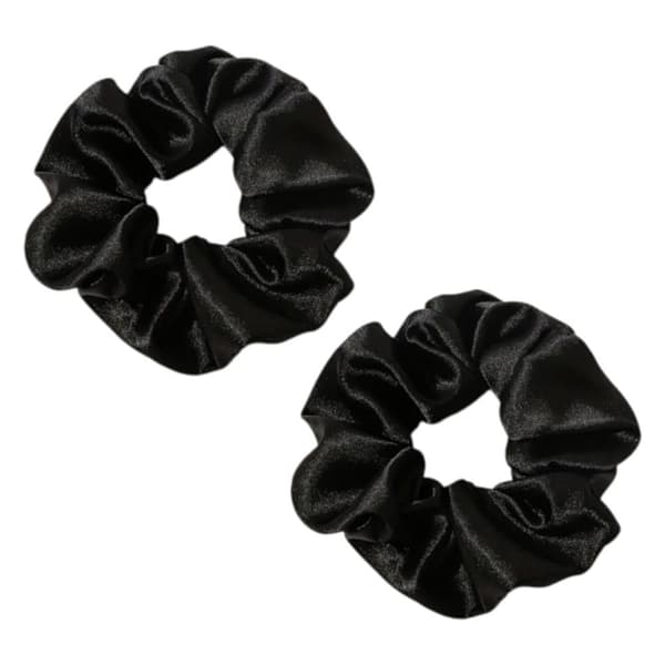 Hårbånd - Scrunchie - Sateng - 9 cm - Dobbelpakning - Flere fargevalg