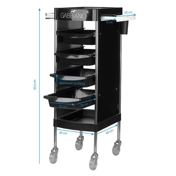 Gabbiano frisörassistent FX11-F svart
