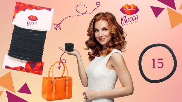 Bocca Beauty hårband 15 stycken svarta
