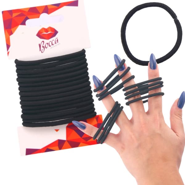 Bocca Beauty hårband 15 stycken svarta