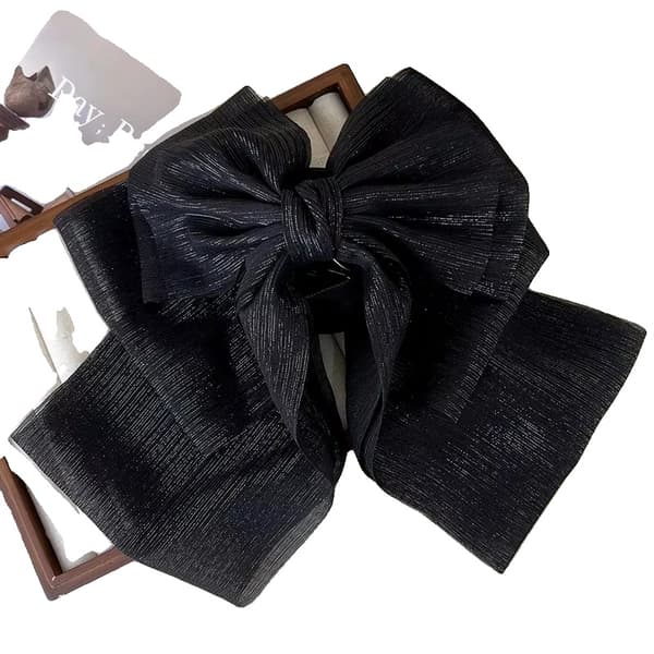 Stort Båge Hårklämma, Elegant Design, Hållbart Acetatmaterial,svart