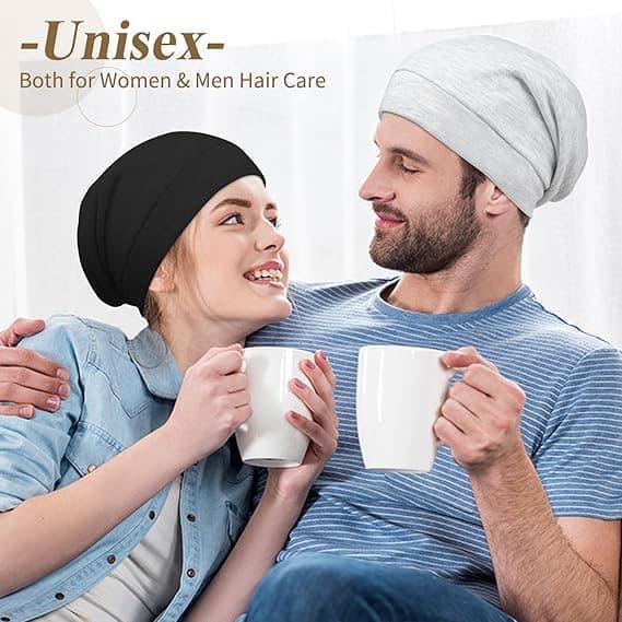 100% Mulberry Silk -hattu hiustenhoitoon - Ylellinen makuuhattu naisille ja miehille (Organic Mulberry Silk