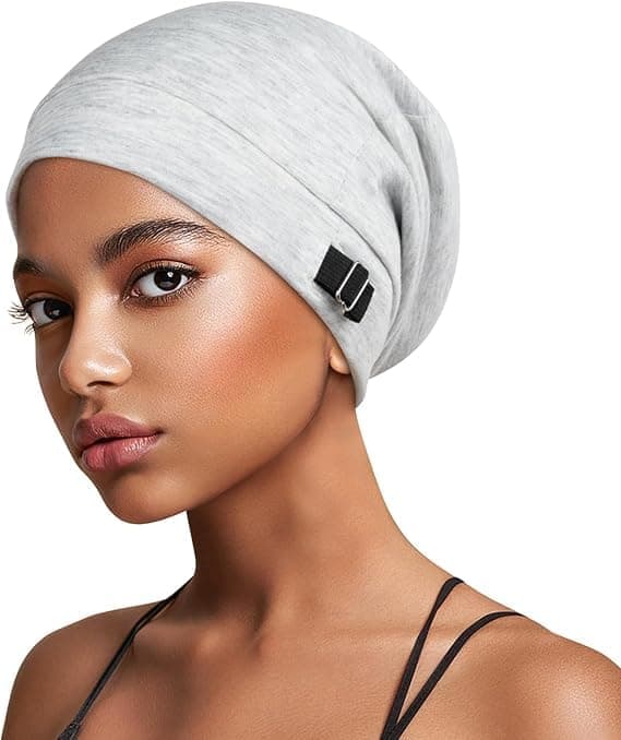 100% Mulberry Silk -hattu hiustenhoitoon - Ylellinen makuuhattu naisille ja miehille (Organic Mulberry Silk