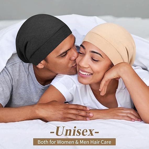 100% Mulberry Silk -hattu hiustenhoitoon - Ylellinen makuuhattu naisille ja miehille (Organic Mulberry Silk