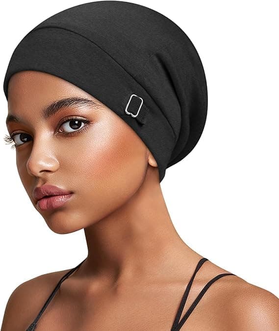 100% Mulberry Silk -hattu hiustenhoitoon - Ylellinen makuuhattu naisille ja miehille (Organic Mulberry Silk