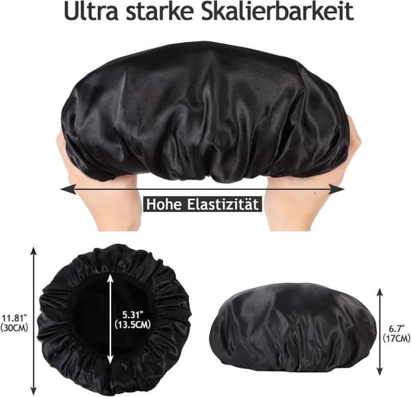 Lollanda Genanvendelig vandtæt elastisk badehætte – beskytter håret under badning og brusebad, behagelig og nem at bruge