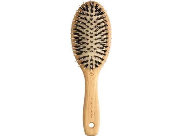 Olivia Garden Bamboo Touch Detangle Combo børste med villsvinbust for å løsne hår M