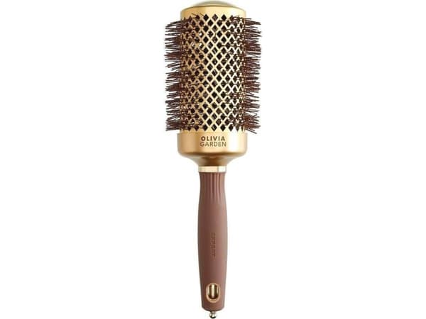 OLIVIA GARDEN_Expert Blowout Shine Shaping and Drying Brush Gold Brown 55mm