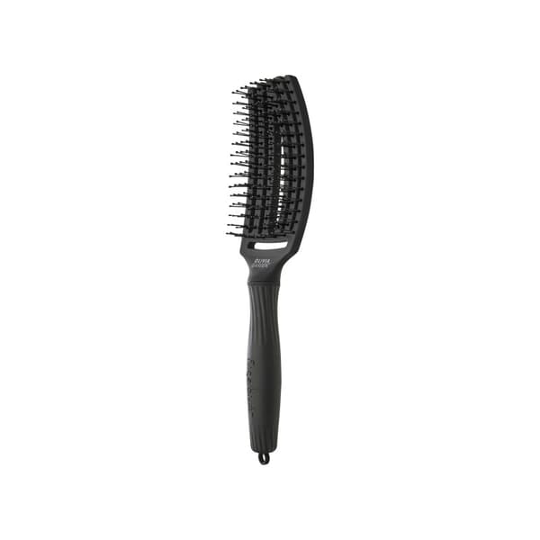 Olivia Garden Fingerbrush Care Ionic Double bristles black M - Borstar