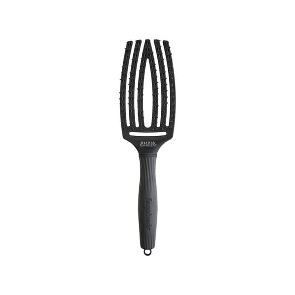 Olivia Garden Fingerbrush Care Ionic Double bristles black M - Borstar