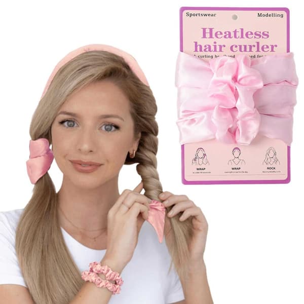 Mjuk Värmelös Locktång Konstsilke – Skonsamt Lockigt Hår Utan Värme – Hair Curler
