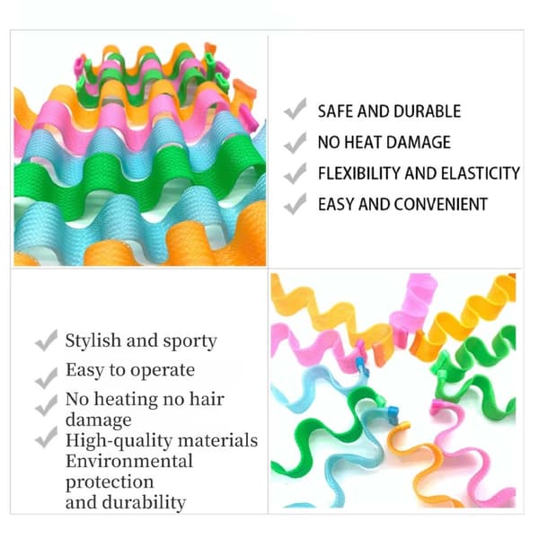 Hårrullar Heatless Curling Papiljotter 18-Pack