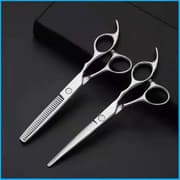 Professional hairdressing scissors and thinning scissors with case Lyx