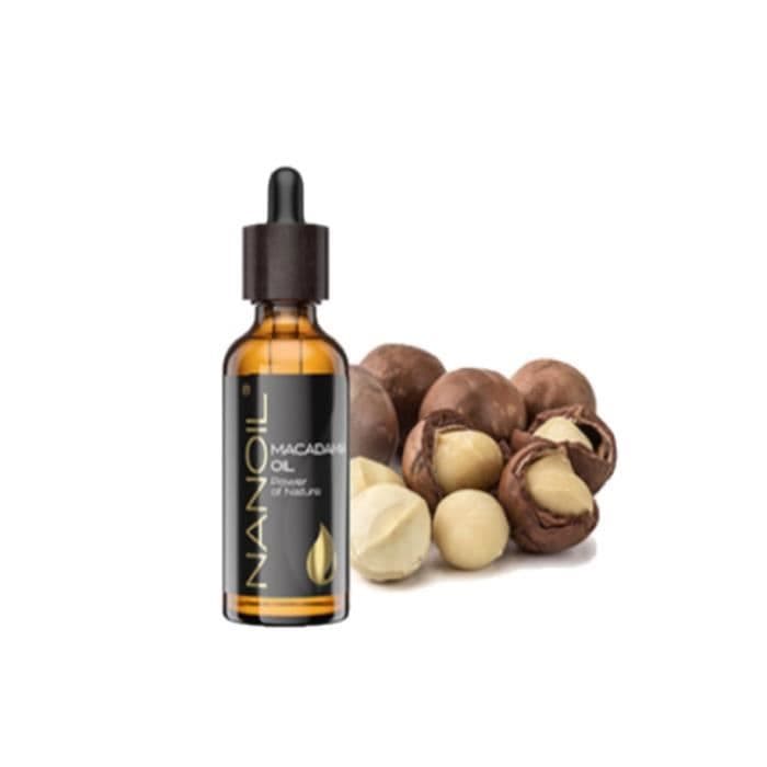Nanoil Macadamia Oil - naturlig, kallpressad och oraffinerad macadamiaolja för ansiktsvård