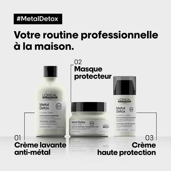 Krämspray utan sköljning - L'Oréal Professionnel - Metal Detox - 100ml - Intensiv återfuktning - UV-skydd