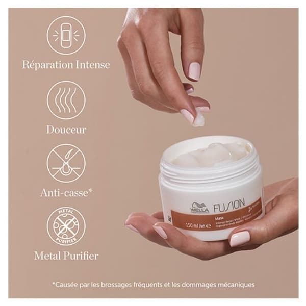 Reparationsmask - Wella - Fusion - 500 ml - Skadat hår - Unisex