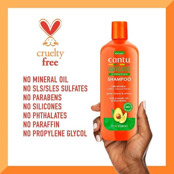 Cantu Shampoo Grovt och lockigt hår återfuktande avokado 400ml