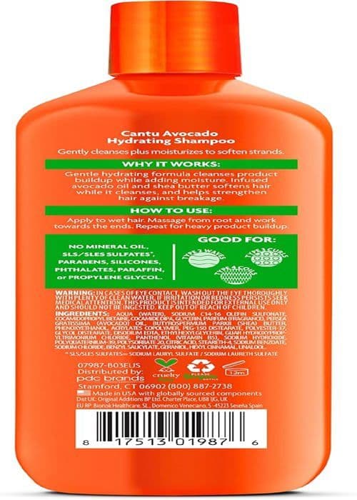 Cantu Shampoo Grovt och lockigt hår återfuktande avokado 400ml