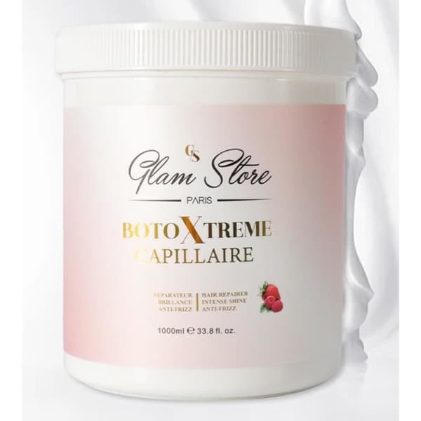 Glam Store botoxtreme hårrekonstruktionsmask - ultrakoncentrerad vård - mycket skadat hår - 1000 ml (röda frukter)