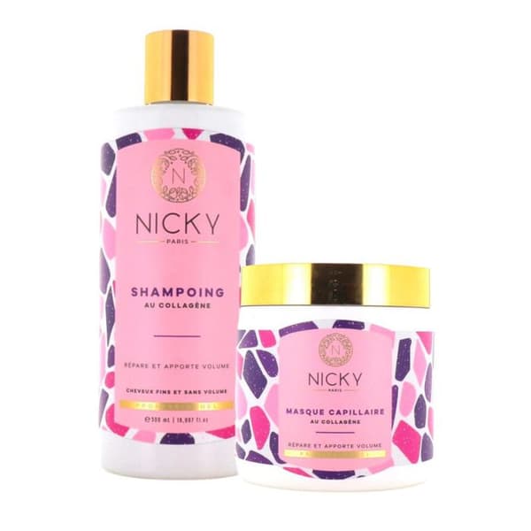 Nicky Paris - Lot Schampo och Mask med Kollagen -