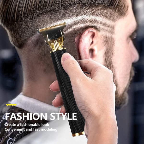 Hår- og skægtrimmer Deluxe Kit + gratis barberforklæde - sort