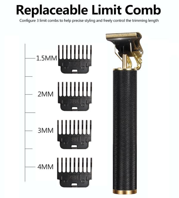 Hår & Skäggtrimmer Deluxe Kit + Gratis rakförkläde - Svart