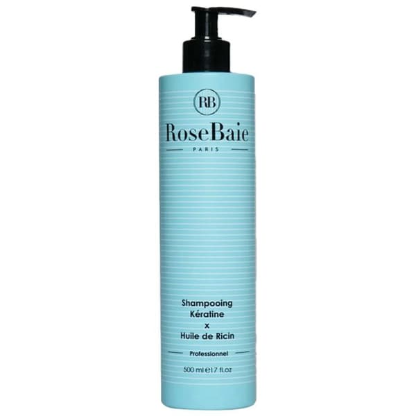 Schampo - RoseBaie - Keratin och Ricinolja - 500 ml - Utan sulfater - Återfuktande