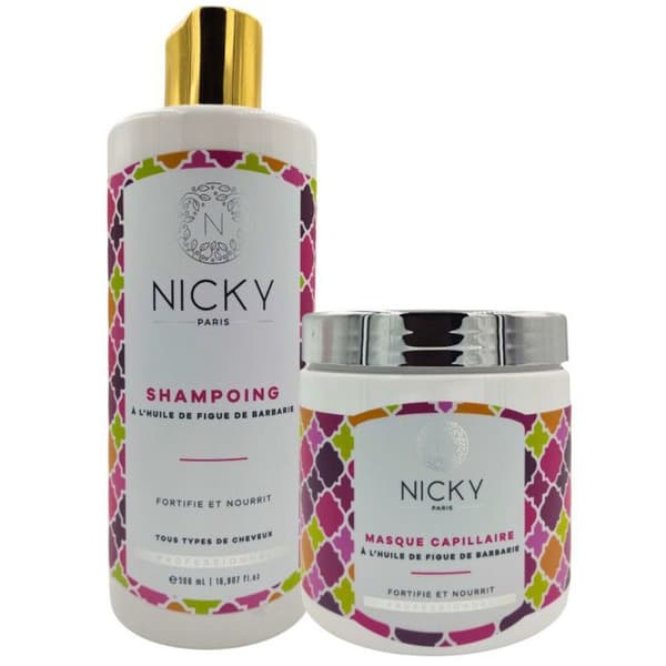 Nicky Paris - Set med schampo och mask med Prickly Pear Oil -