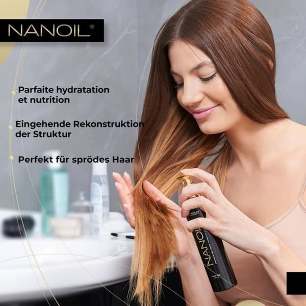 Nanoil Regenerating Styling Oil för hår med hög porositet 100ml - Återfuktar och förhindrar torrhet och friss