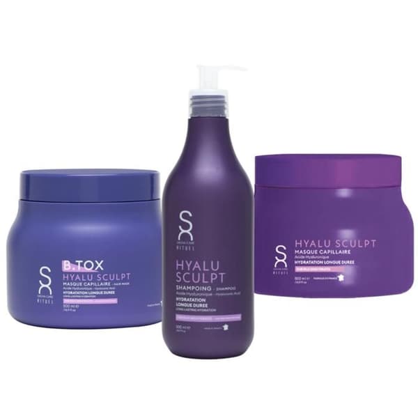 Sacha Care - Hyalu Sculpt Set - Schampo 500 ml - Hårmask 500 ml - B-Tox 500 ml -