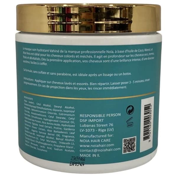 Coconut, Monoi & Aloe Vera Care Mask - Vahiné Range - NOÏA HAIR - 500ML