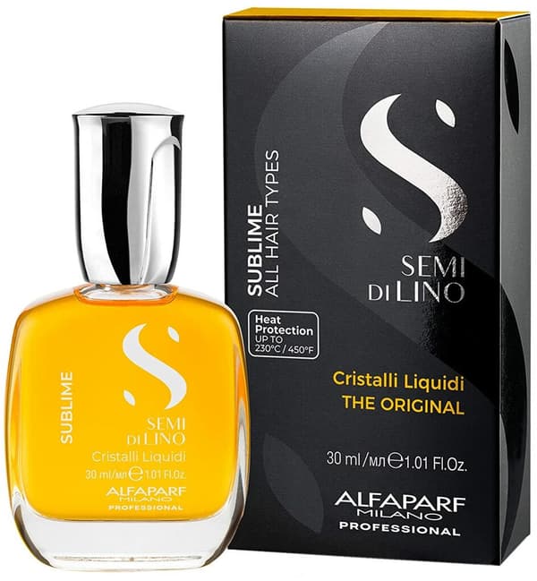 Hair Oil Semi Di Lino Sublime Cristal Liquid The Original Alfaparf Milano Semi Di Lino Sublime