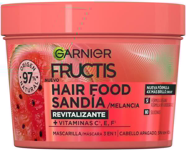 Revitalising Mask Garnier Fructis Hair Food Watermelon (350 ml)
