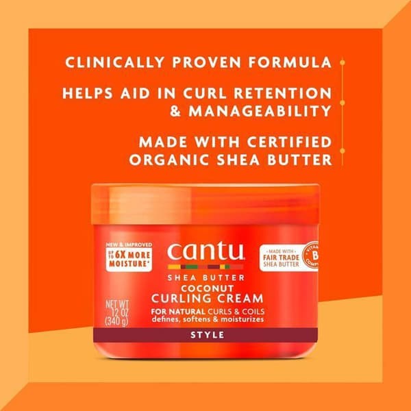 Coconut curling cream - CANTU - 340 g - Fuktighetskräm - Lockigt - burrigt hår - Dam