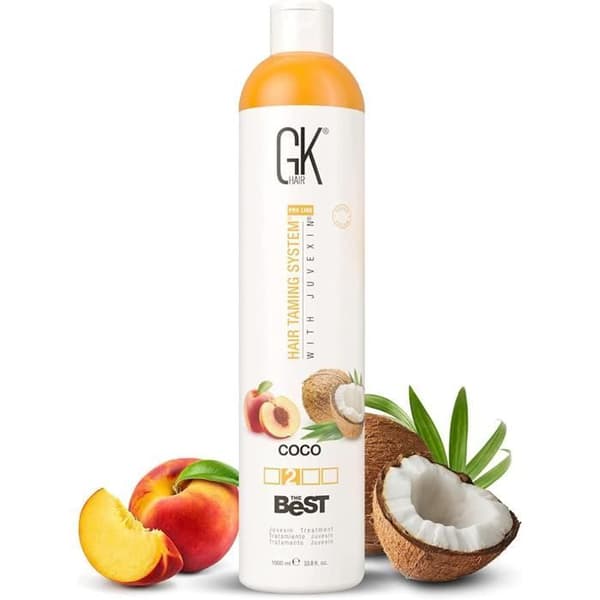 GK HAIR Global Keratin Den Bästa COCO (1000ml / 33.8 FL Oz) Keratin-Haarglättningsbehandling - Brasiliansk komplex professionell