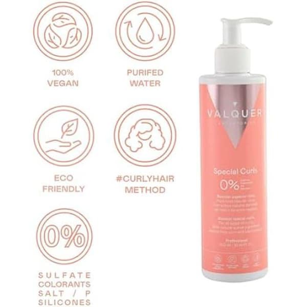 Hårprodukt - VALQUER PROFESSIONAL - Curl Booster - utan sulfater - utan salt - lockigt hår