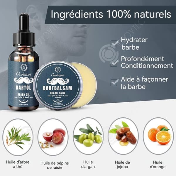 INN Skäggkit för män 12 st med schampobalsam Oil Balm Shaper Borste Sax Kampåse Skäggvårdssats för män Coff