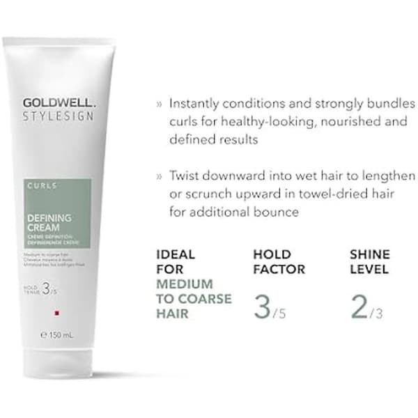 Hårkräm - GOLDWELL - StyleSign Defining Cream - 150ml - Definierade lockar - Värmeskydd