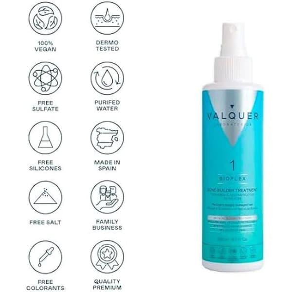 Rekonstruktiv behandling - VALQUER - Bioplex N°1 - 200 ml - Djup reparation - Skadade hår