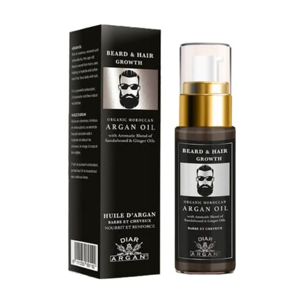 DIAR ARGAN - Serum för skägg- och hårväxt med argan, sandelträ och ingefära 30 ml
