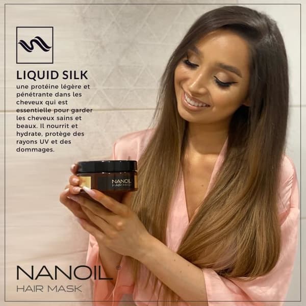 Nanoil Liquid Silk Hair Mask 300ml - Regenererande och utjämnande behandling, hälsa och glans