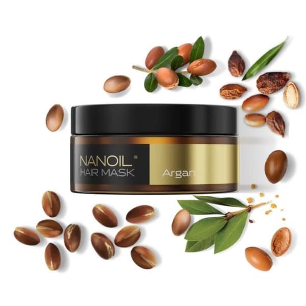 Argan Hair Mask Nanoil Argan Hair Mask 300ml - Regenererande och reparerande behandling, stärkande behandling för försvagat hår