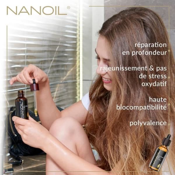 Nanoil Jojobaolja – naturlig, kallpressad, oraffinerad jojobaolja för ansikts-, kropps- och hårvård