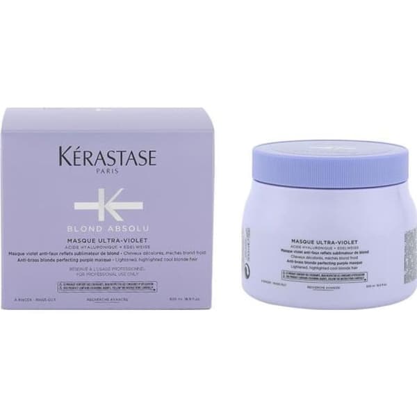 Kerastase Blond Absolu Ultraviolett mask 500ml - antigul mask för blont eller grått hår