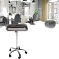 Miniatyrbillede 1 af 4: Salonbakke, Rustfrit Stål Konstruktion, Justerbar Højde, Glat Mobilitet