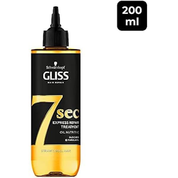 Hårmask - SCHWARZKOPF - Gliss 7 Sekunder - Omedelbar reparation - Närande olja - Tråkigt hår